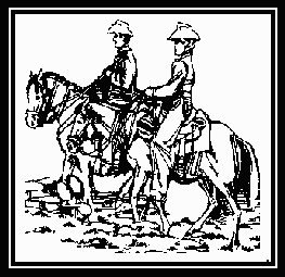Drawing of two riders